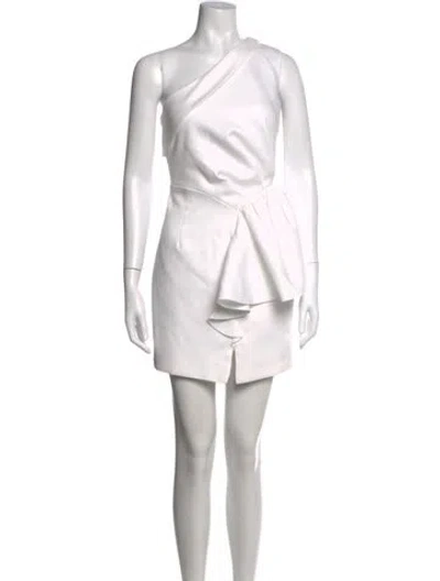 Pre-owned Elliatt One-shoulder Mini Dress In Neutrals
