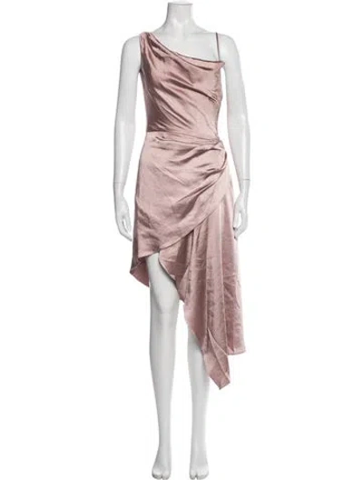Pre-owned Elliatt One-shoulder Mini Dress In Pink