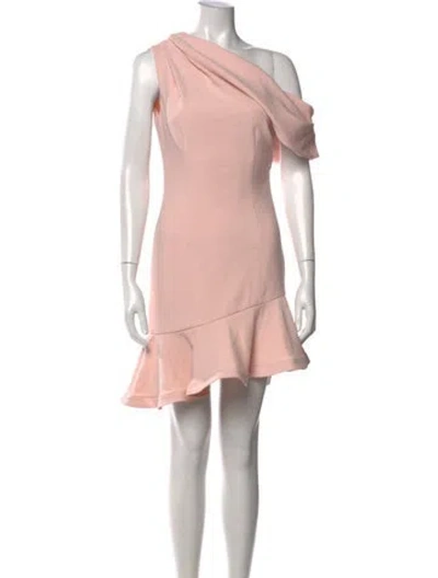 Pre-owned Elliatt One-shoulder Mini Dress In Pink