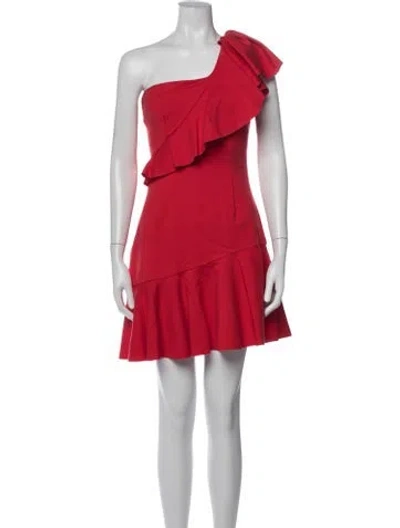 Pre-owned Elliatt One-shoulder Mini Dress In Red