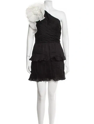 Pre-owned Elliatt One-shoulder Mini Dress W/ Tags In Black