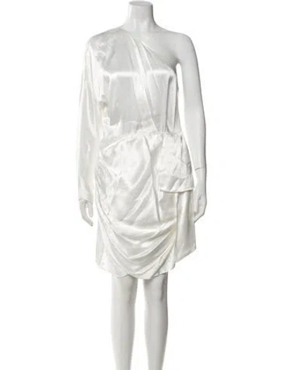 Pre-owned Elliatt One-shoulder Mini Dress In White