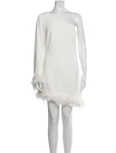 Pre-owned Elliatt One-shoulder Mini Dress In White