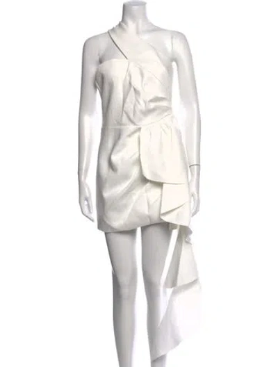 Pre-owned Elliatt One-shoulder Mini Dress In White