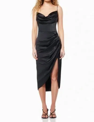 Elliatt Opera Midi Dress In Black In Brown