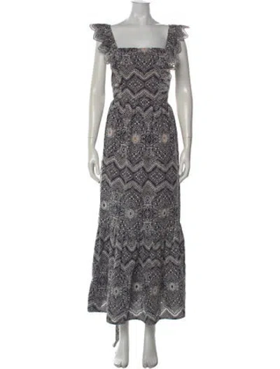 Pre-owned Elliatt Paisley Print Long Dress In Multi