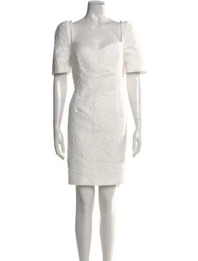 Pre-owned Elliatt Patterned Knee-length Dress W/ Tags In White