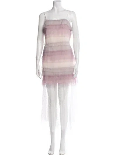 Pre-owned Elliatt Patterned Mini Dress In Neutral