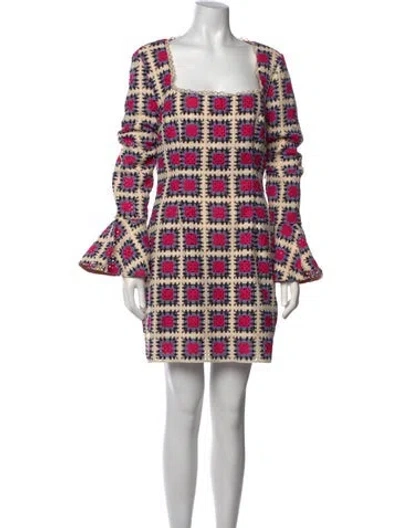 Pre-owned Elliatt Patterned Mini Dress W/ Tags In Neutrals
