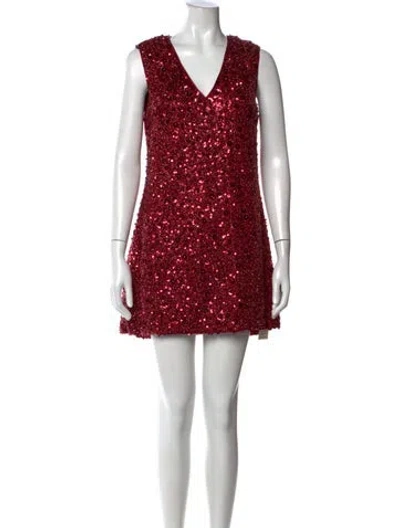 Pre-owned Elliatt Patterned Mini Dress W/ Tags In Red