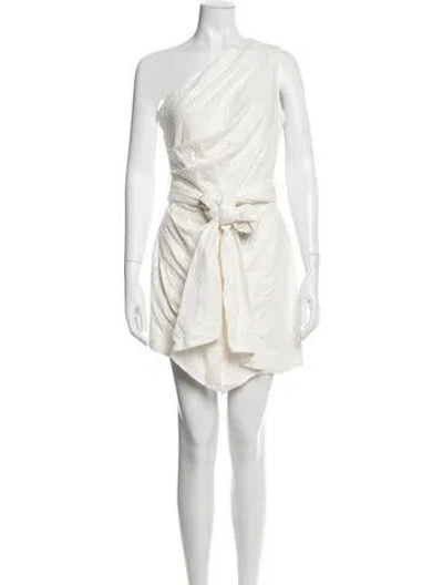Pre-owned Elliatt Patterned Mini Dress W/ Tags In White