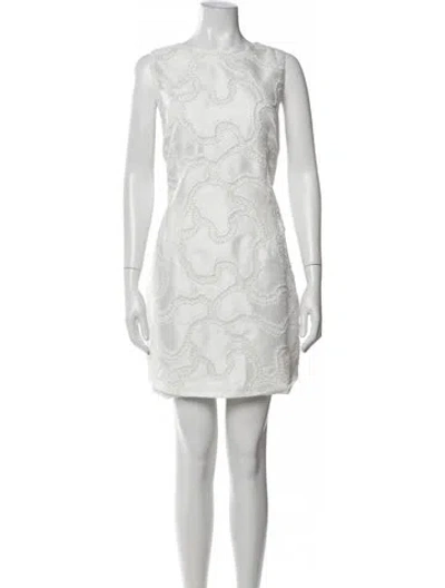 Pre-owned Elliatt Patterned Mini Dress W/ Tags In White