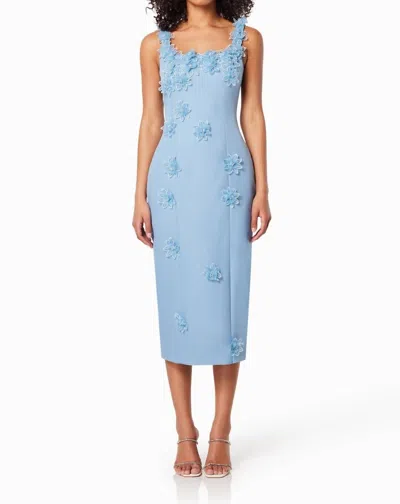 Elliatt Prague Midi Dress In Cornflower In Blue