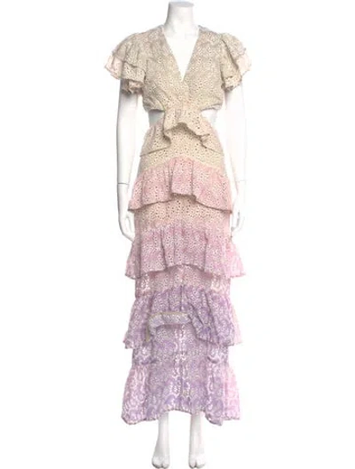 Pre-owned Elliatt Printed Long Dress In Multi