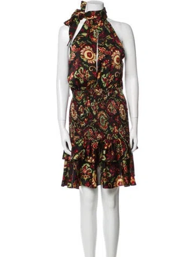 Pre-owned Elliatt Printed Mini Dress In Multi