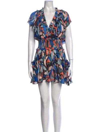 Pre-owned Elliatt Printed Mini Dress In Multicolor