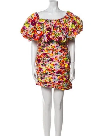 Pre-owned Elliatt Printed Mini Dress W/ Tags In Neutral