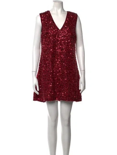 Pre-owned Elliatt Printed Mini Dress W/ Tags In Red