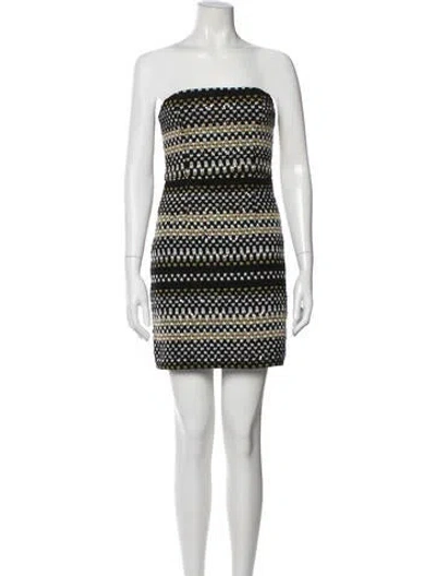 Pre-owned Elliatt Printed Mini Dress In White