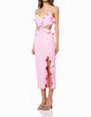 Elliatt Recognition Midi Dress In Baby Pink In Pink