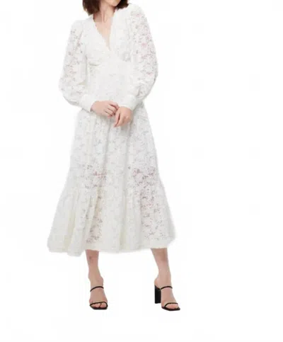 Elliatt Richter Lace Midi Dress In White In Red
