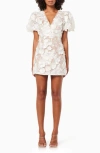 Elliatt Women's Zayla Floral Lace Puff-sleeve Minidress In White