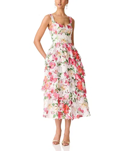 Elliatt Roselle Frill Midi Dress In Multi