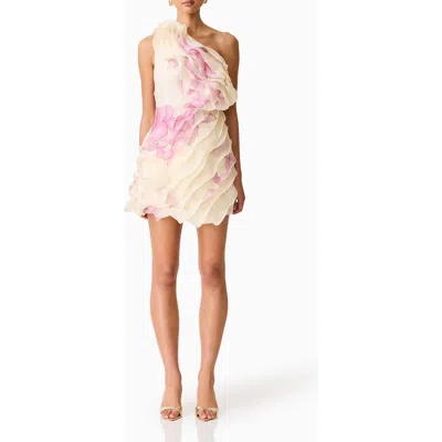 Elliatt Rova One-shoulder Minidress In Multi