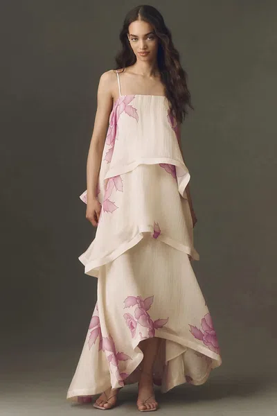 Elliatt Rova Tiered Maxi Dress In Neutral