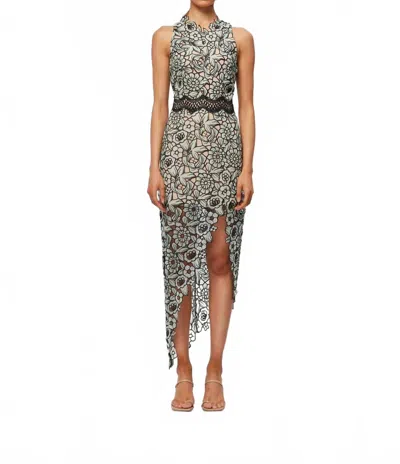 Elliatt Rowyn Asymmetrical Dress In Black In Green