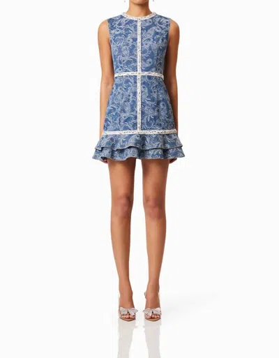 Elliatt Ruffled Mini Dress In Blue
