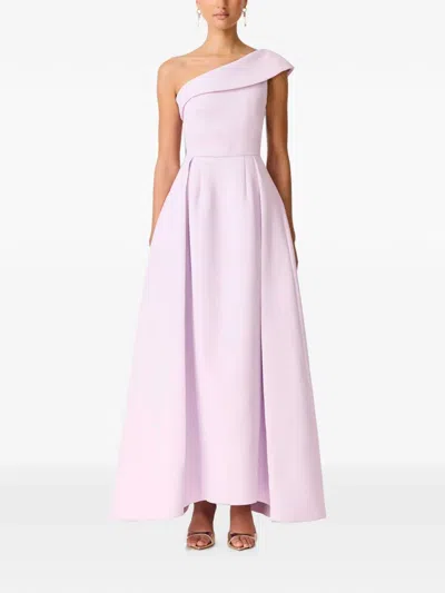 Elliatt Saphine One-shoulder Pleated Maxi Dress In 핑크