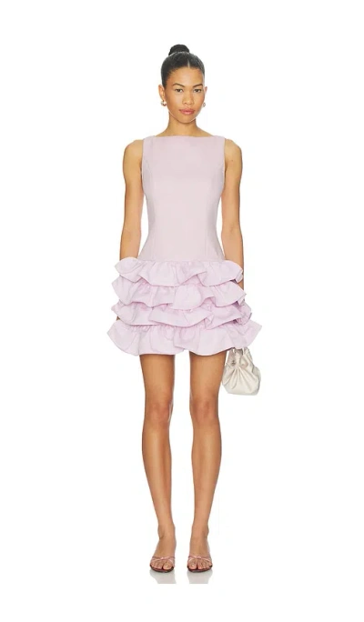 Elliatt Saphine Ruffle Mini Dress In Pink