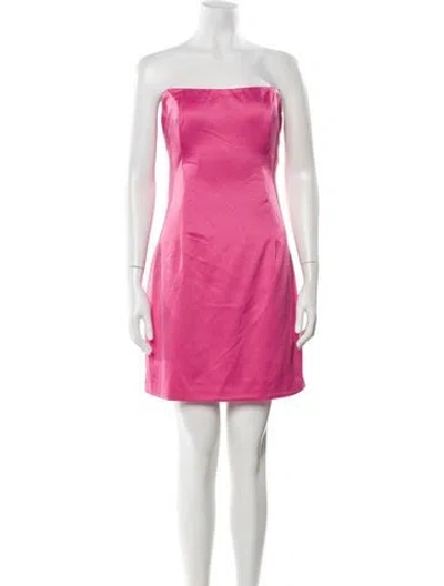 Pre-owned Elliatt Satin Mini Dress In Pink