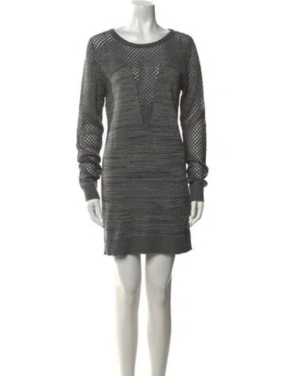 Pre-owned Elliatt Scoop Neck Mini Dress In Gray