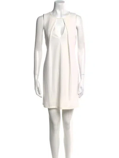 Pre-owned Elliatt Scoop Neck Mini Dress W/ Tags In White