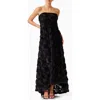 Elliatt Selena Rosette Strapless Maxi Dress