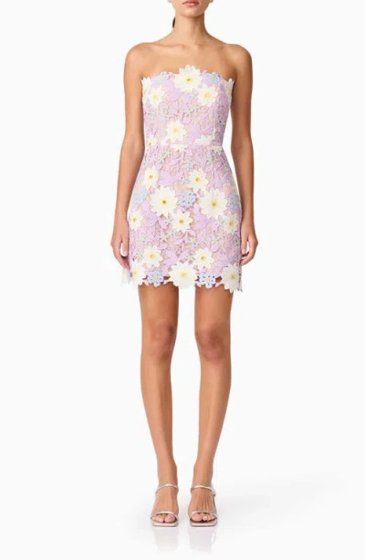 Elliatt Sigrid Strapless Minidress In Purple