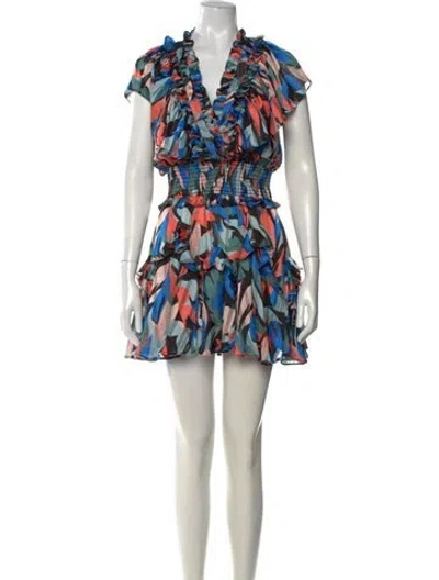 Pre-owned Elliatt Silk Mini Dress In Multi