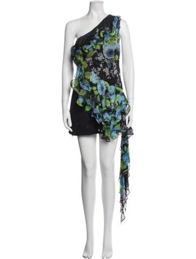 Pre-owned Elliatt Silk Mini Dress In Multicolor
