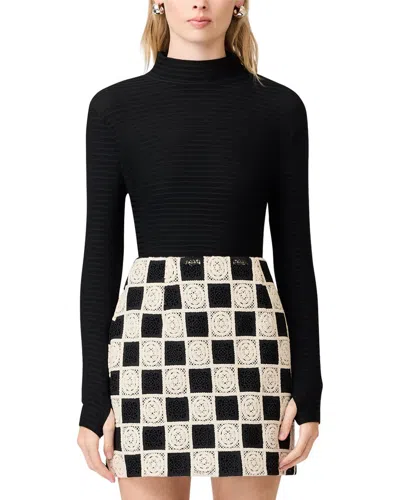 Elliat T Soho Crochet Mini Dress In Black