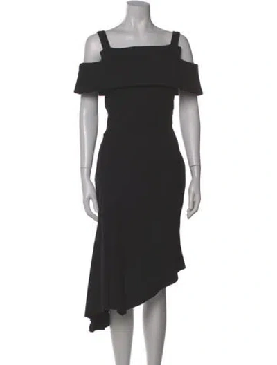 Pre-owned Elliatt Square Neckline Knee-length Dress In Gray
