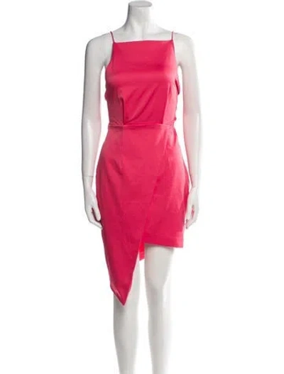 Pre-owned Elliatt Square Neckline Knee-length Dress In Red