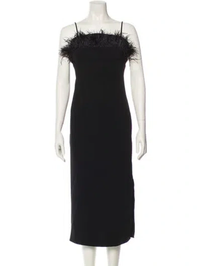 Pre-owned Elliatt Square Neckline Long Dress In Black