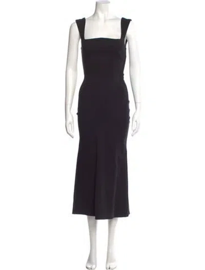 Pre-owned Elliatt Square Neckline Long Dress In Black