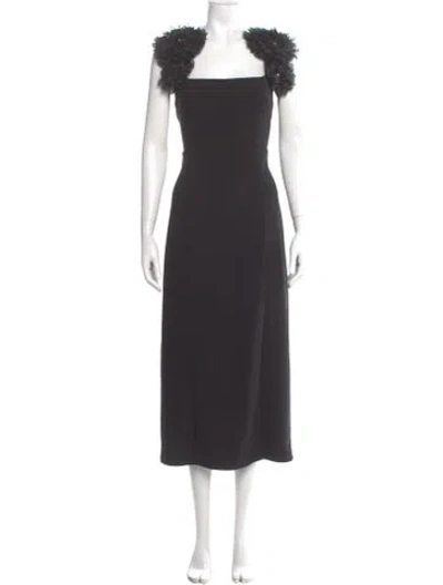 Pre-owned Elliatt Square Neckline Long Dress In Gray