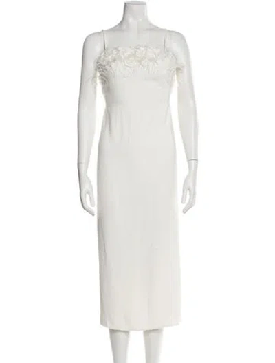 Pre-owned Elliatt Square Neckline Long Dress In White
