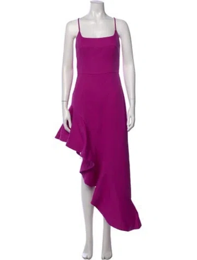 Pre-owned Elliatt Square Neckline Midi Length Dress In Pink