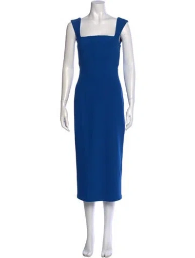 Pre-owned Elliatt Square Neckline Midi Length Dress W/ Tags In Blue