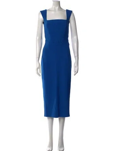 Pre-owned Elliatt Square Neckline Midi Length Dress W/ Tags In Blue